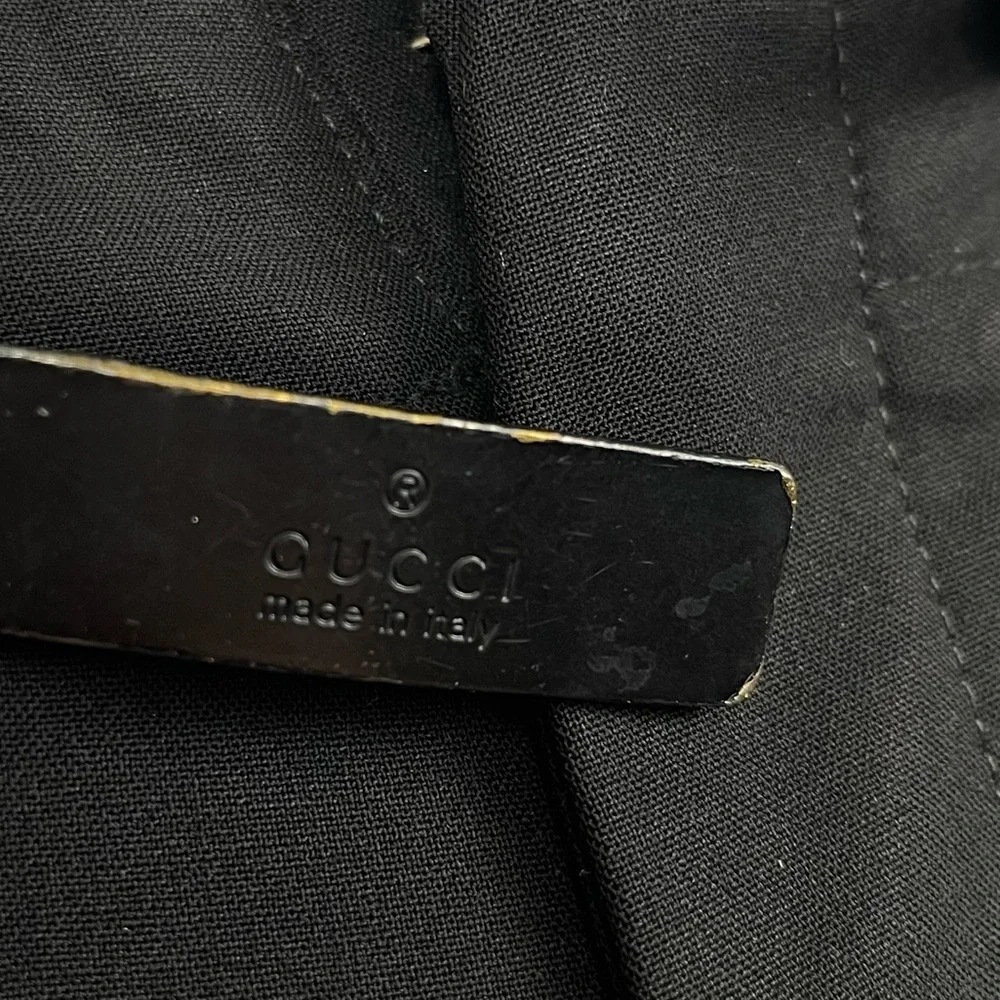 Gucci Vintage Black Wool Blend High Waisted Crop Ankle Pants Trousers Italy 42 M - Picture 9 of 16